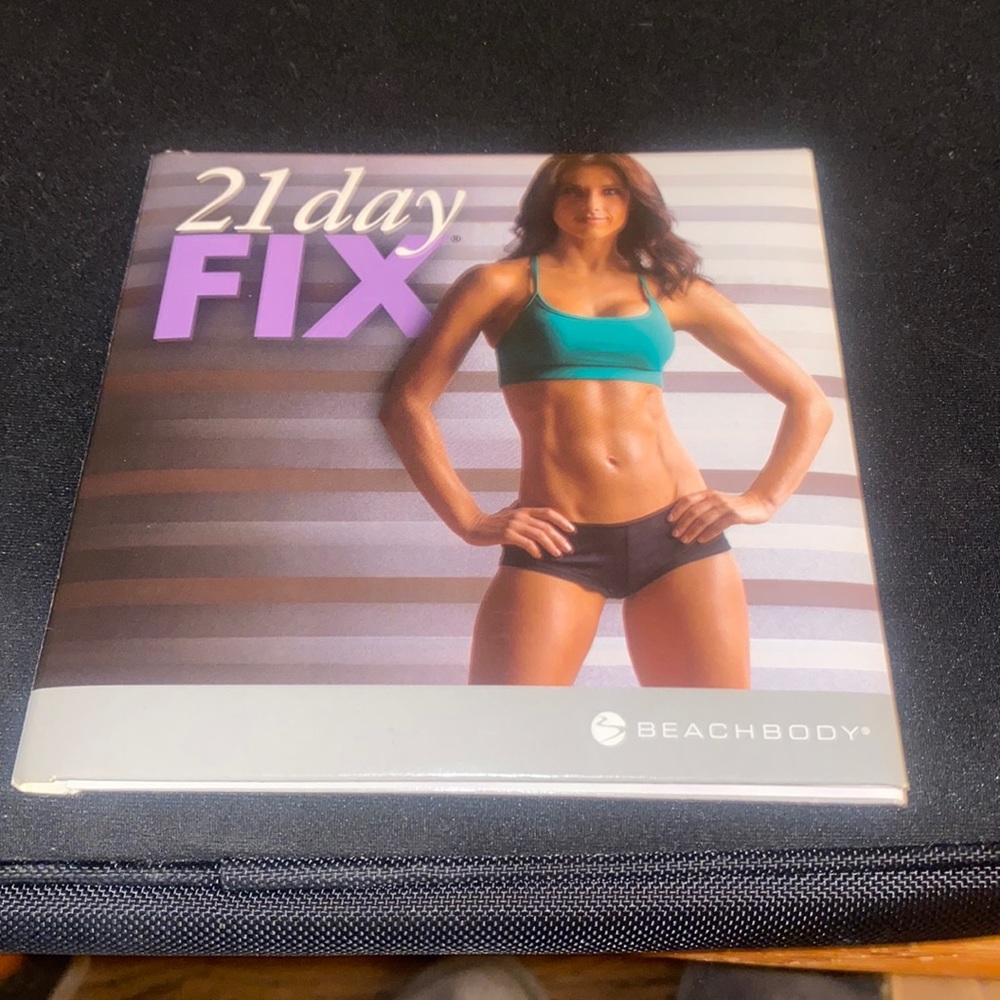 21 Day Fix workout videos and guide booklet.